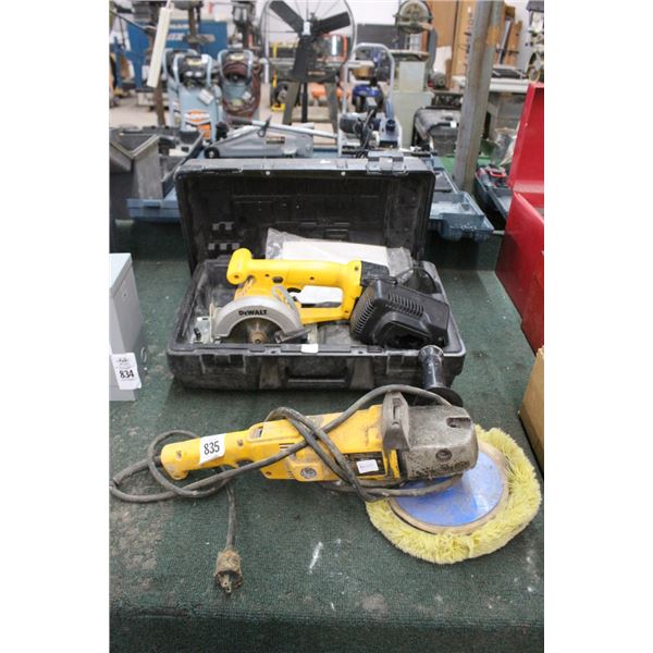 Dewalt Electric Orbital Polisher, Dewalt Cordless Circular Saw w/Battery/Charger