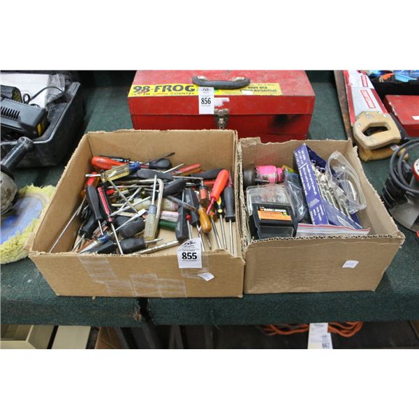 Asst. Drill Bits, Screwdrivers