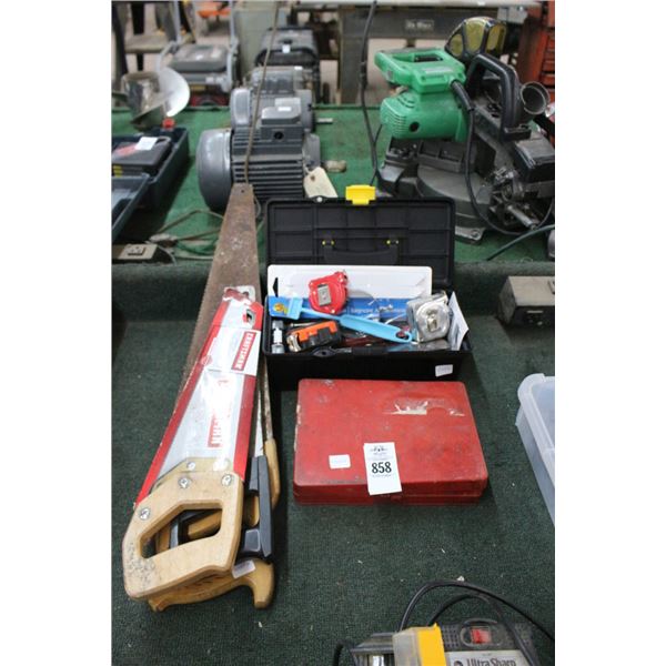 Hand Saw, O Rings, Mini Toolbox w/Tools