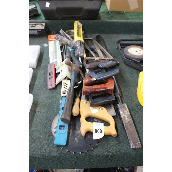 Asst. Saws, Hammers, Levels, Chaulk Guns, Tools
