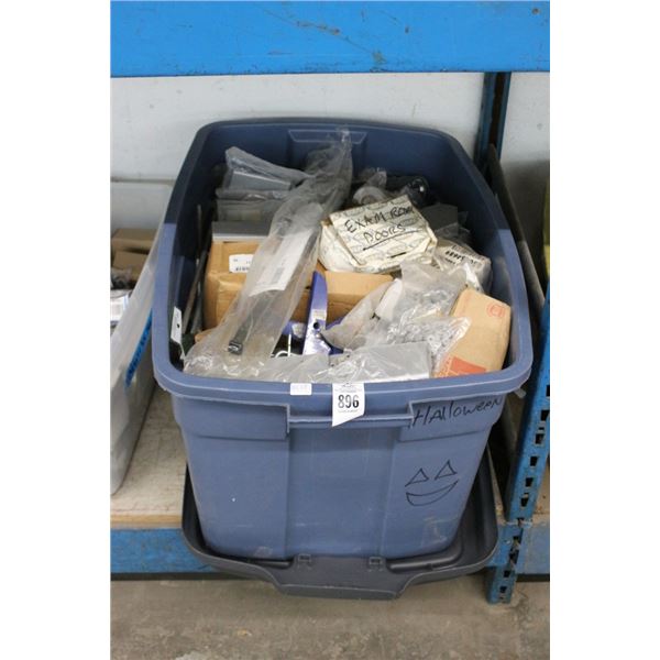 Large Bin w/Door Hardware, Chaulk Gun, Hardware