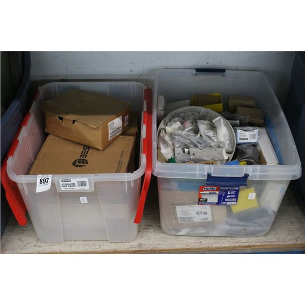 Clear Bins 2 w/Asst. Door Hardware