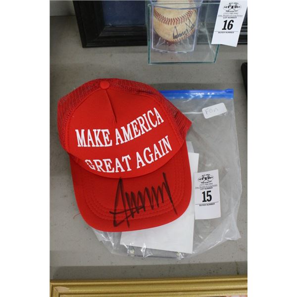 Make America Great Again Signed Donald Trump Hat