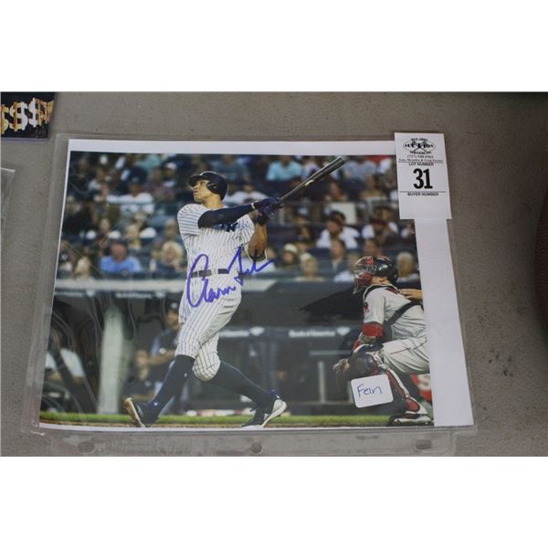Arron Judge Signed Photo w/COA