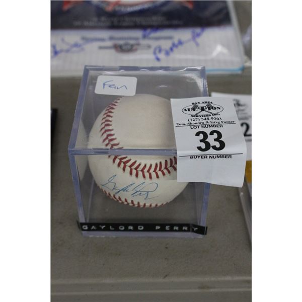 Gaylord Perry Signed Baseball