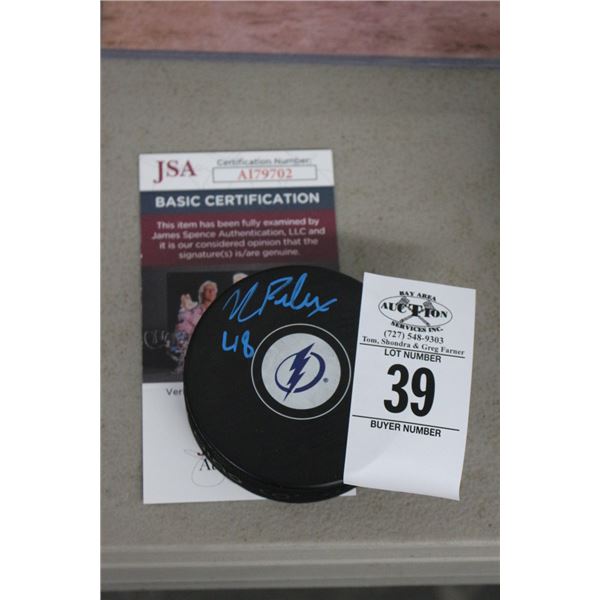 TB Lightning Hockey Puck