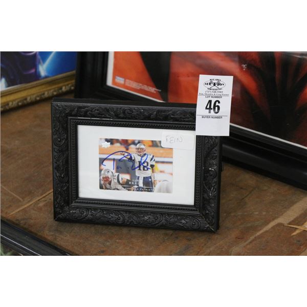 Tom Brady Signed Photo in Frame