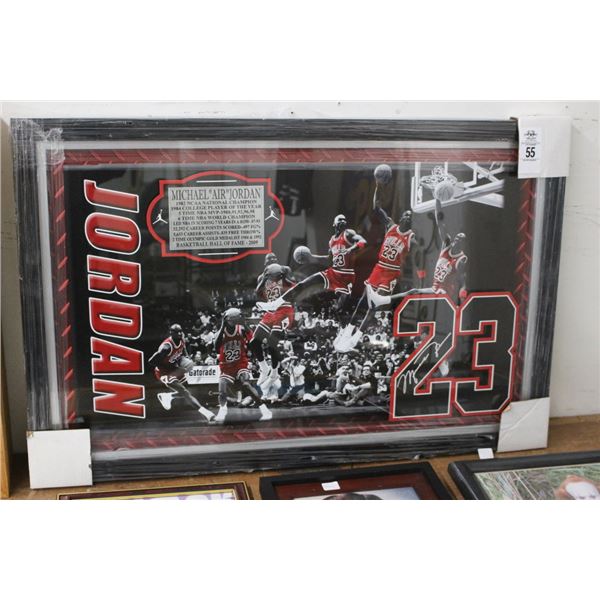 Michael Jordan Framed Basketball Hall of Fame Photo Signed