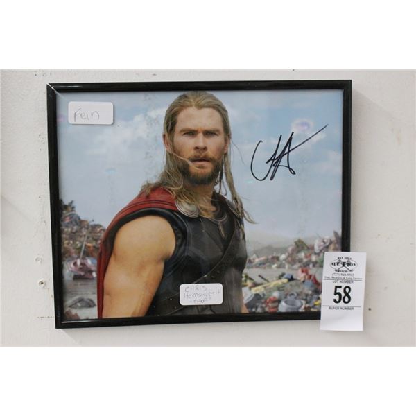 Chris Hemsworth Thor Signed Photo
