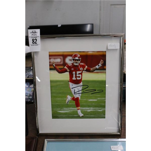 KC Patrick Mahomes Signed Photo