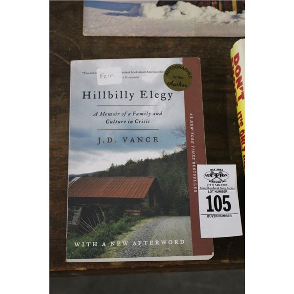 JB Vance Signed Book