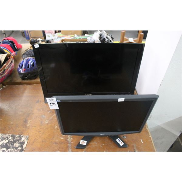 Acer Monitor 18",  Vizio TV  26"