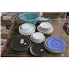 Image 1 : Asst. China, Ceramic Plates, Basket, 5 Pc. Table Set