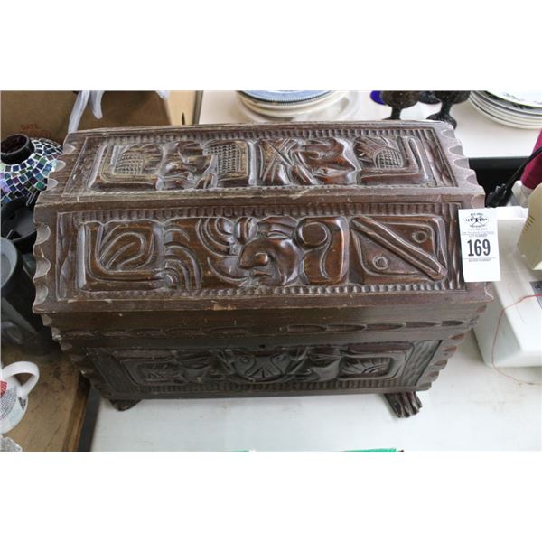 Wooden Hand Carved Chest