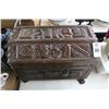Image 1 : Wooden Hand Carved Chest