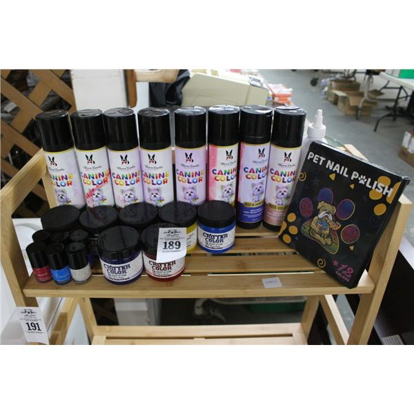 Asst. Dog Fur Coloring Products, Nail Polish