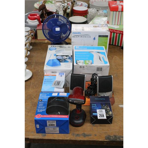 Desk Fan, Philips Respirator, Steamer, Accessories
