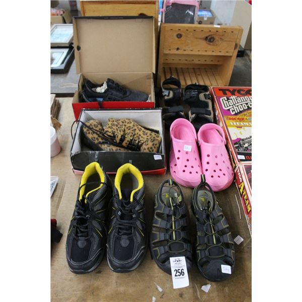 6-Asst. Sandals, Tennis Shoes, Crocs - 6 X $