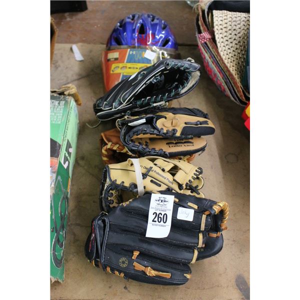 Asst. Leather Baseball Gloves, Spiderman Kid's Helmet