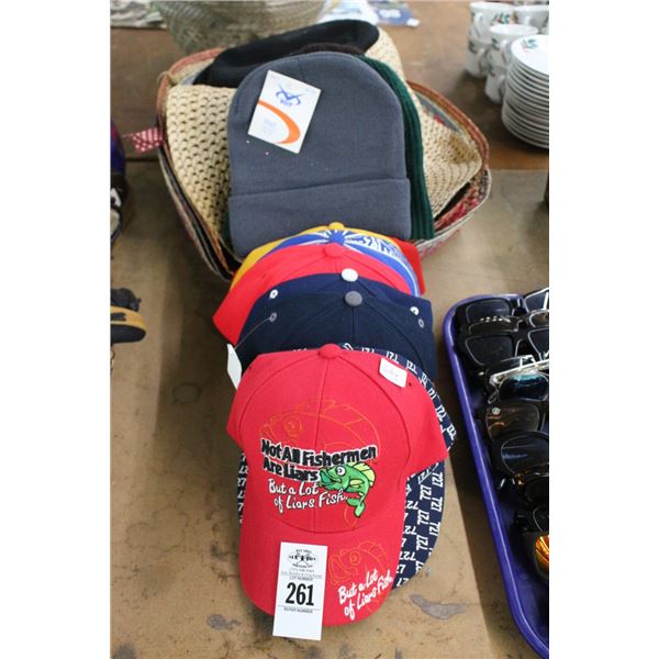 Asst. Baseball Caps, Beanies, Sunshade Hats, Sombreros