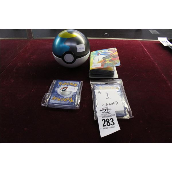 Asst. Pokemon Cards, Collectible Pokeball Tin