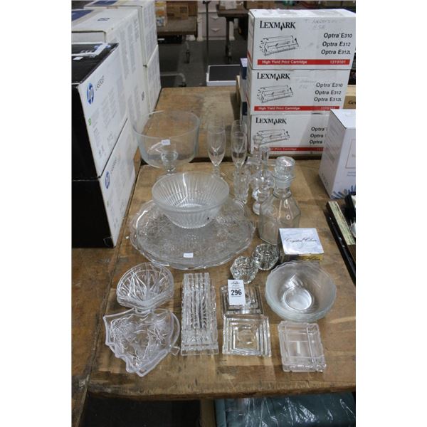 Asst. Glassware, Serving Trays