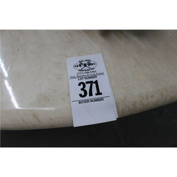 Beige Marble Tear Drop Coffee Table