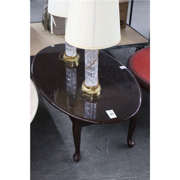 Cherry Queen Anne Oval Coffee Table