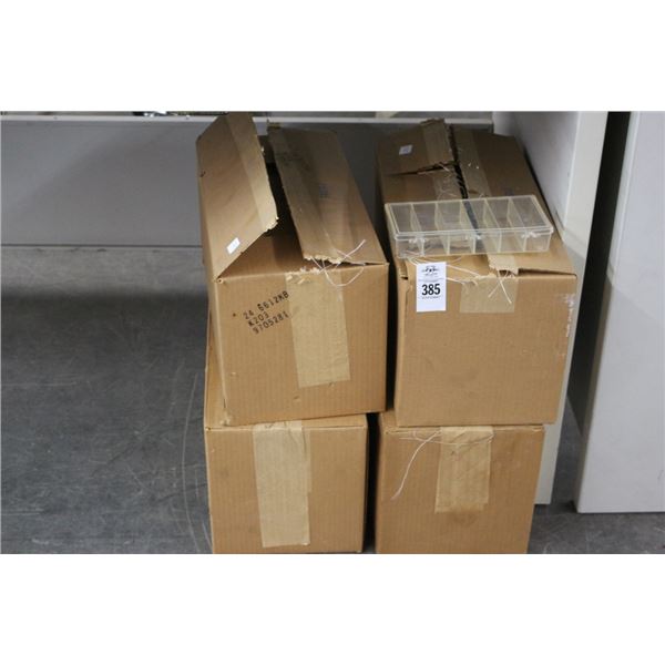 Plastic Storage Bins - 4 Cases