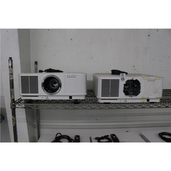 Mitsubishi UD8900U Projectors w/Adapter 2 - Both Missing Lens