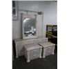 Image 2 : Bone Contemporary Dresser/Mirror/Nightstand Set
