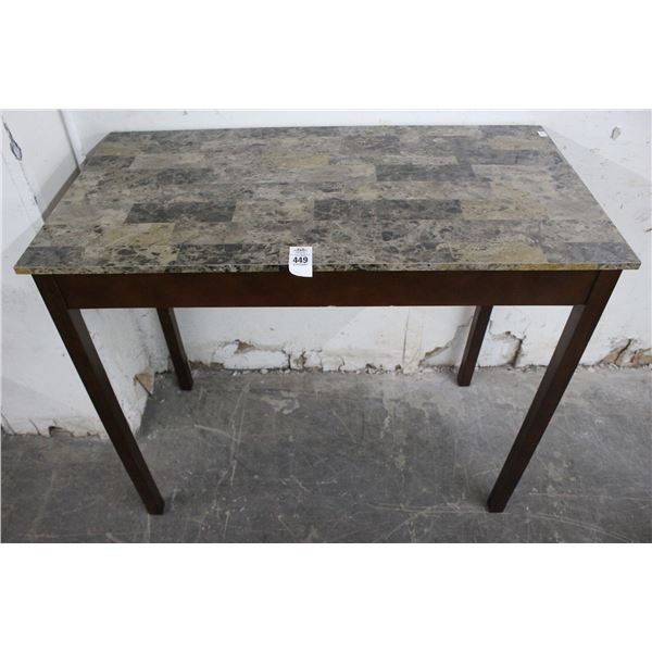 Faux Marble Top Hall Table