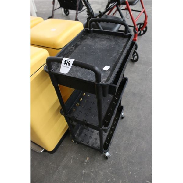 Black 3 Tier Storage Cart