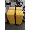 Image 1 : 4-Yellow Foot Op Waste Cans - 4 X $