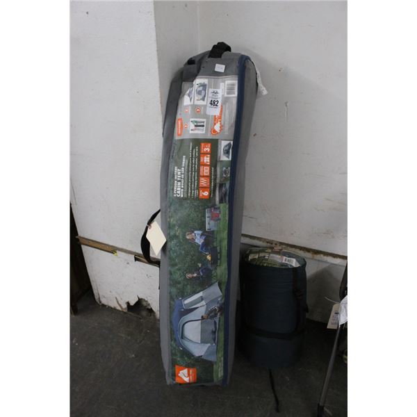 Ozark Trail 6 Person Cabin Tent w/LED Lights, Sleeping Bag