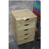 Image 1 : Light Oak 5 Drawer Rolling Chest