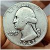 Image 11 : WALKING LIBERTY SILVER HALF DOLLARS - 1942, 1943; WASHINGTON SILVER QUARTERS - 1942, 1944; MERCURY D