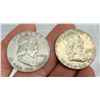 Image 1 : BEN FRANKLIN SILVER HALF DOLLARS - 1952D, 1963D