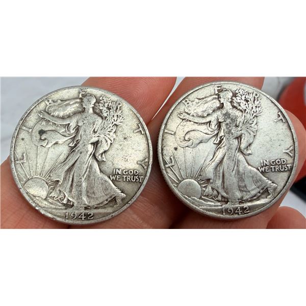 WALKING LIBERTY SILVER HALF DOLLAR - 1942, 1942D