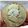 Image 6 : BEN FRANKLIN SILVER HALF DOLLARS - 1952D; WASHINGTON SILVER QUARTER - 1952D