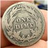 Image 12 : BARBER SILVER DIMES - 1905, 1908, 1908D, 1910, 1913, 1914, 1914D