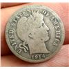 Image 13 : BARBER SILVER DIMES - 1905, 1908, 1908D, 1910, 1913, 1914, 1914D