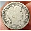 Image 5 : BARBER SILVER DIMES - 1905, 1908, 1908D, 1910, 1913, 1914, 1914D
