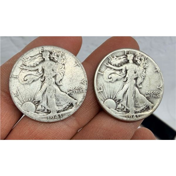 WALKING LIBERTY SILVER HALF DOLLAR - 1941, 1941D
