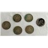 Image 2 : BARBER NICKELS - LOT OF 6; 1897, 1906 (X2), 1910 (X2), 1911