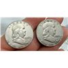 Image 1 : BEN FRANKLIN SILVER HALF DOLLARS - 1952, 1954