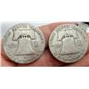 Image 2 : BEN FRANKLIN SILVER HALF DOLLARS - 1952, 1954