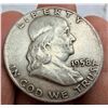 Image 6 : BEN FRANKLIN SILVER HALF DOLLARS - 1957, 1958D