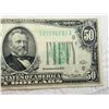 Image 4 : $50 FEDERAL RESERVE NOTE – SERIES OF 1934, LIGHT GREEN TREASURY SEAL - MINNEAPOLIS DISTRICT
