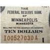 Image 7 : $10 NATIONAL CURRENCY ISSUED BY THE FEDERAL RESERVE BANK OF MINNEAPOLIS, MINNESOTA – 1929 S